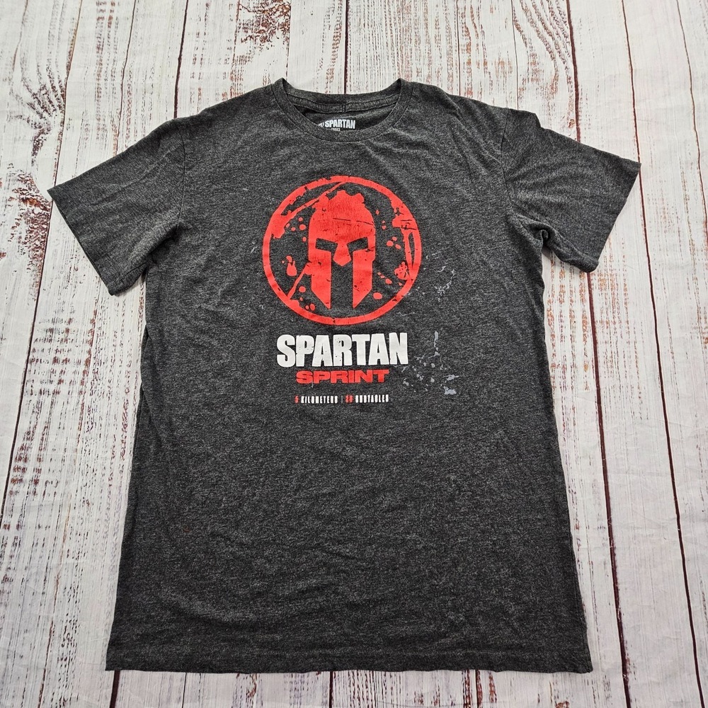 Spartan Trifecta Qualifier Sprint Gray Short Sleeve T-Shirt Adult M
